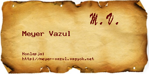 Meyer Vazul névjegykártya